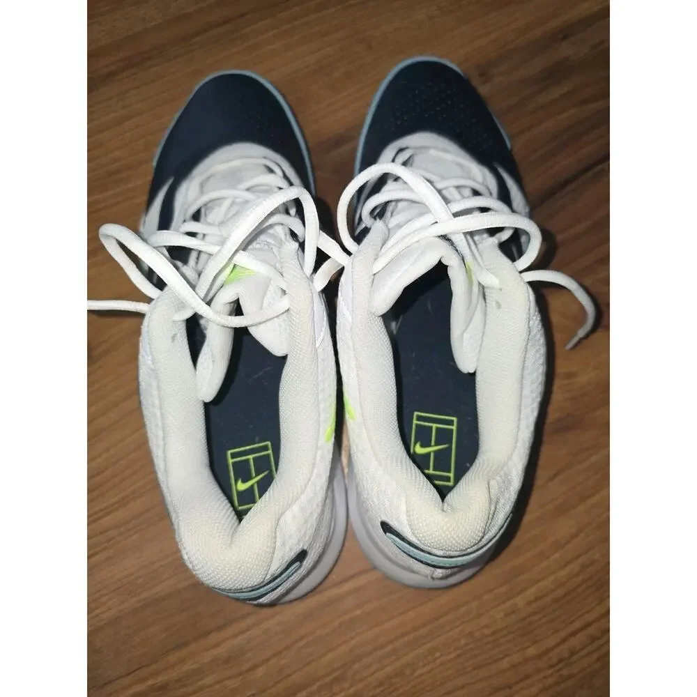 Size 13 - NikeCourt Lite 4 Armory Navy Denim Turquoise Used Excellent - Picture 6 of 8